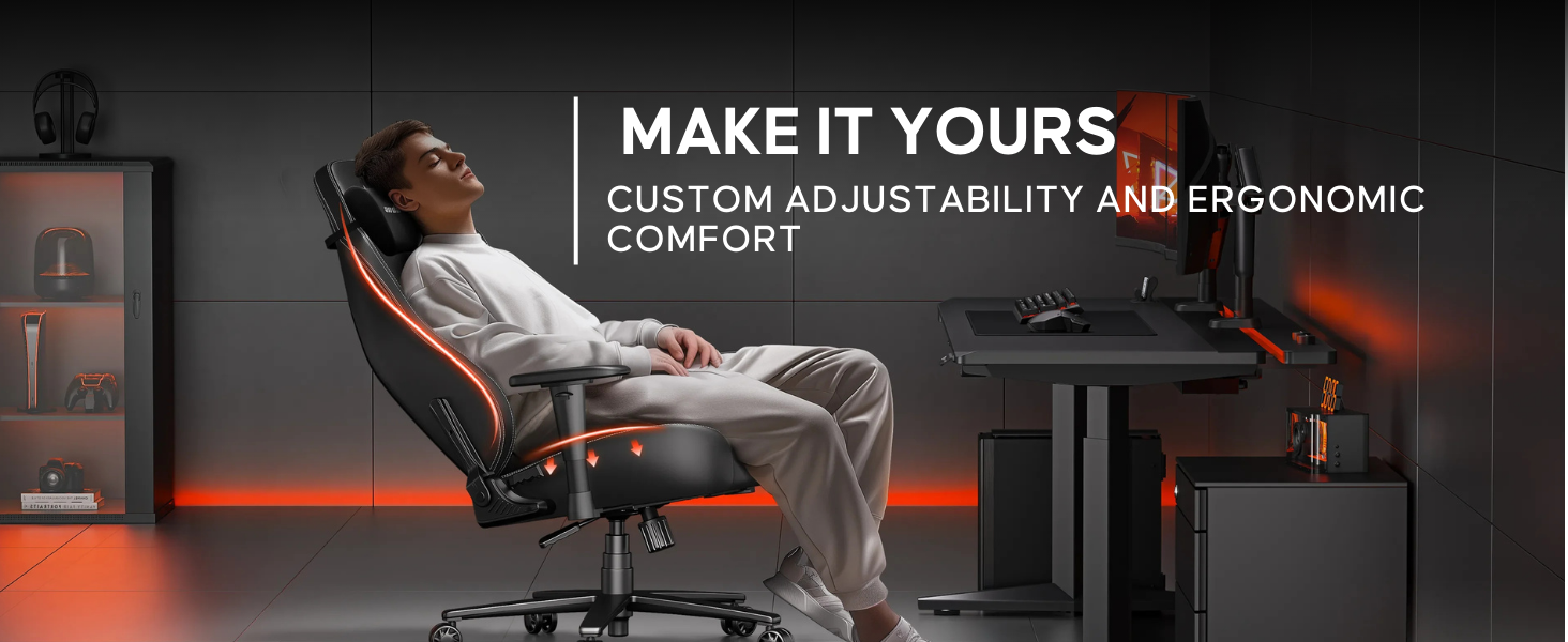 comfy gaming chair recliner headrest soft reclinable armrest reclining throne video+game+chairs