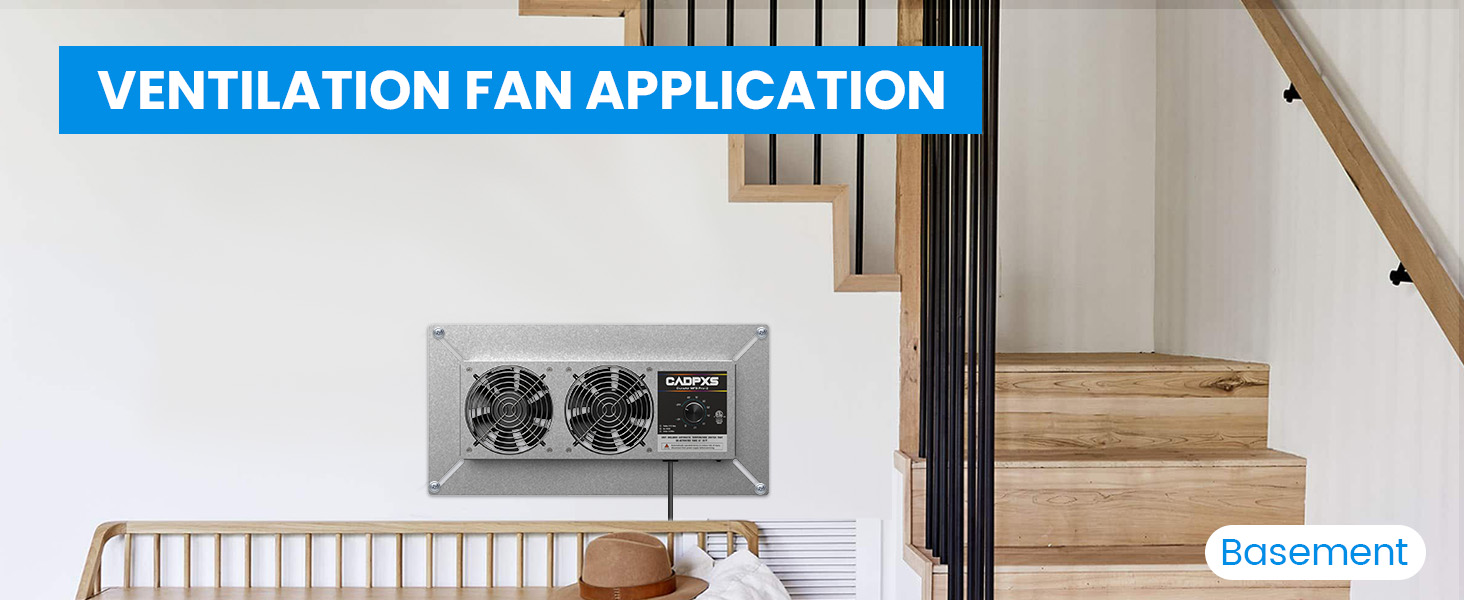 CADPXS Crawlspace Ventilation Fan, Crawlspace Fan Vent with