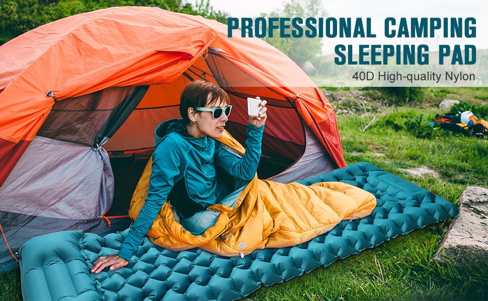 Camping Sleeping Self Inflating Mat 10cm Thick Lightweight Single Camp