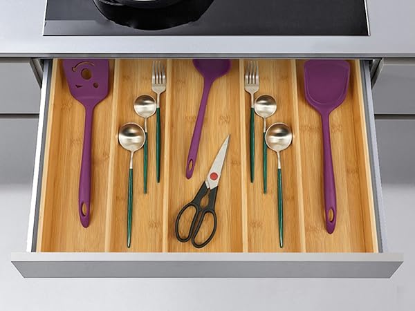 Bamboo Kitchen Drawer Organizer