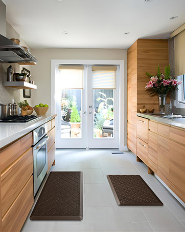 black kitchen mat
