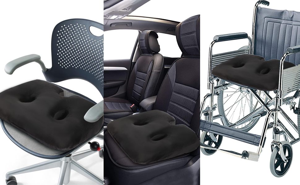 GTTBS Office Chair Cushion Booster Seat, Thick Wedge Seat