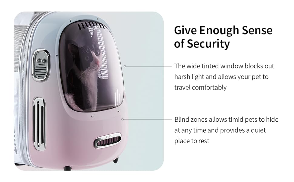 PETKIT Cat Backpack Carrier with Inbuilt Fan & Light, Breathable Bubble