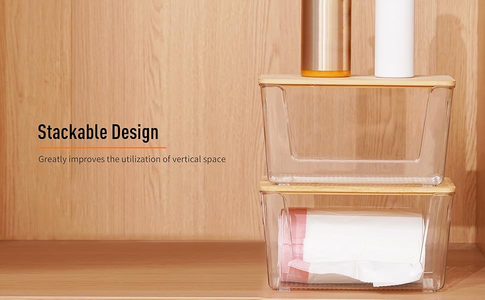 Citylife 2Pack Extra Large Trash Bag Holders with Bamboo