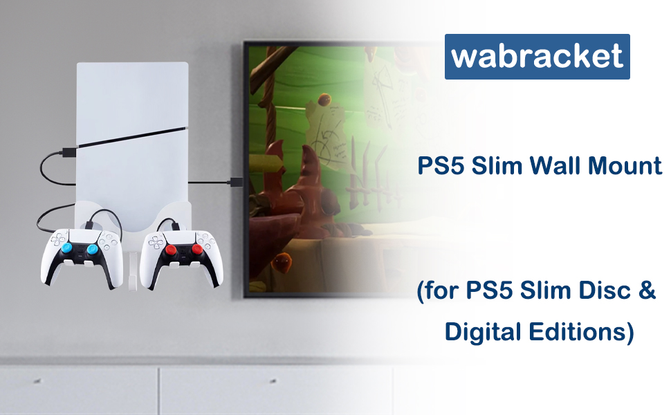 wabracket-ps5 slim wall mount (for PS5 Slim Disx&Digtal Editions)