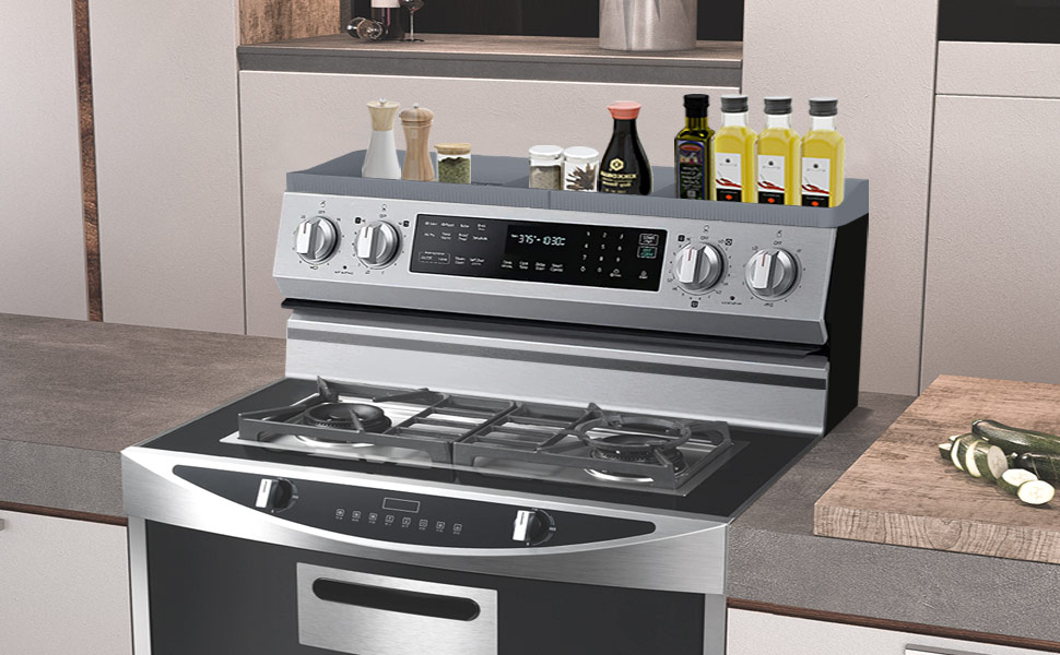 XIILSIE Stove Top Shelf 30 Inch, Silicone Oven Shelf