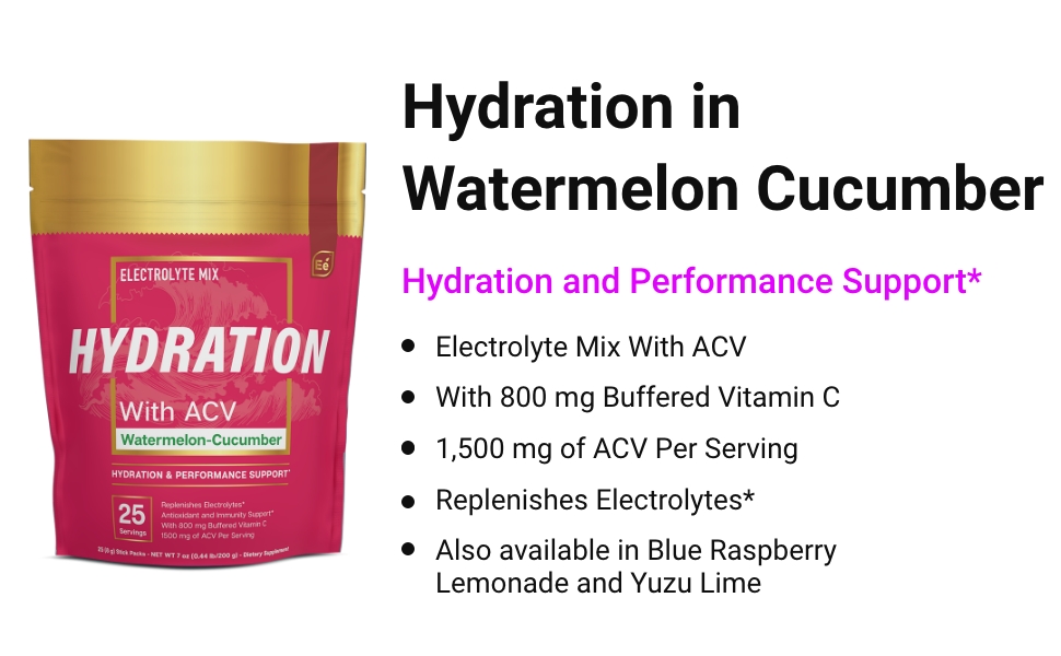 Essential Elements Hydration Packets Watermelon Cucumber