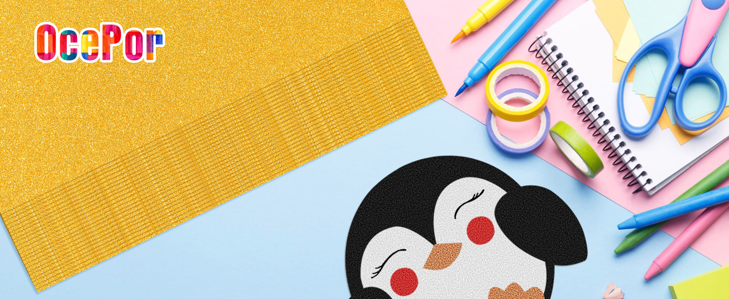 Glitter Cardstock, 25 Sheets Gold Cardstock, Glitter Paper