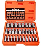 XEWEA 29PCS Screw Extractor Set Hex Head Multi-Spline Easy Out Bolt Extractor Set, Chrome Molybde...