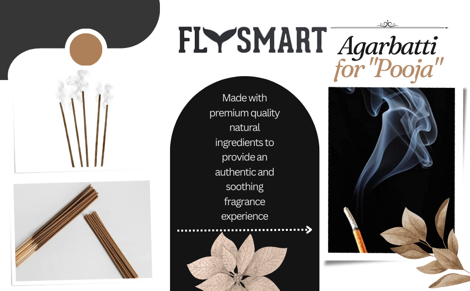 Flysmart Incense Sticks for Pooja with Fancy Premium Chandan Sandal