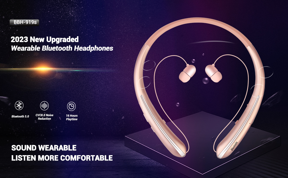 Neckband Bluetooth Headphones, Wireless Bluetooth