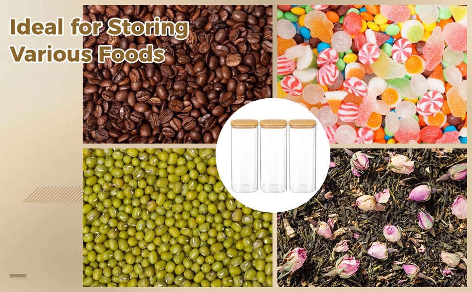 Glass bean container