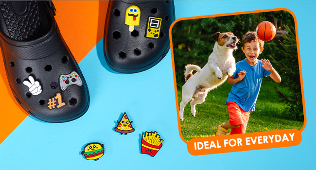 CityComfort Boys Clogs with Removable Charms