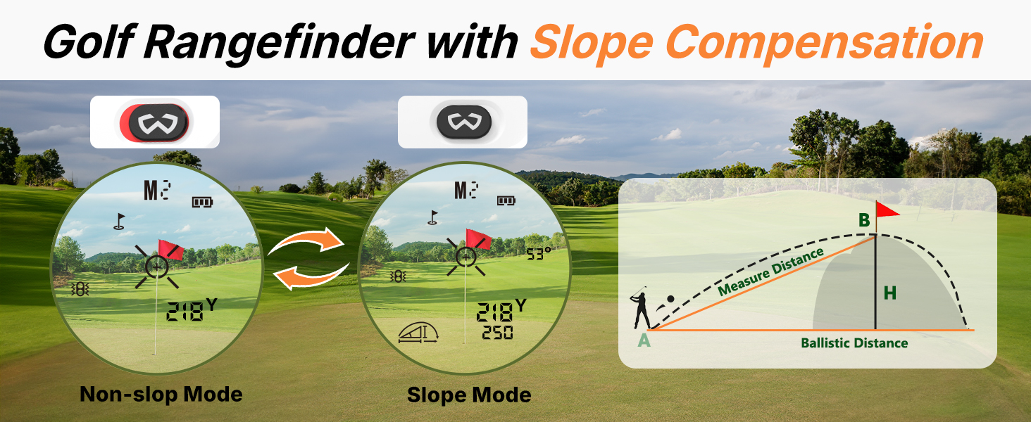 range finder golf rangefinder with slope