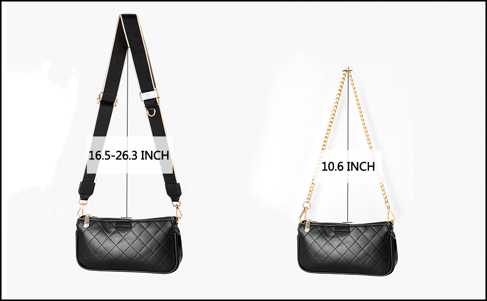 Crossbody Bags for Women Handbags Tote Golden Chain Shoulder Bag with Coin Purse