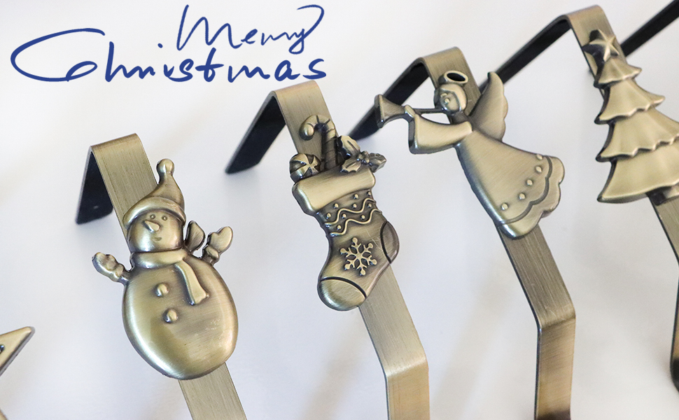 Christmas Stocking Holder for Mantle Set of 8, Reusable