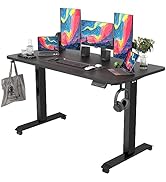 Monomi Electric Height Adjustable Standing Desk, 55x24 Inches, Ergonomic Home Office Sit/Stand Up...