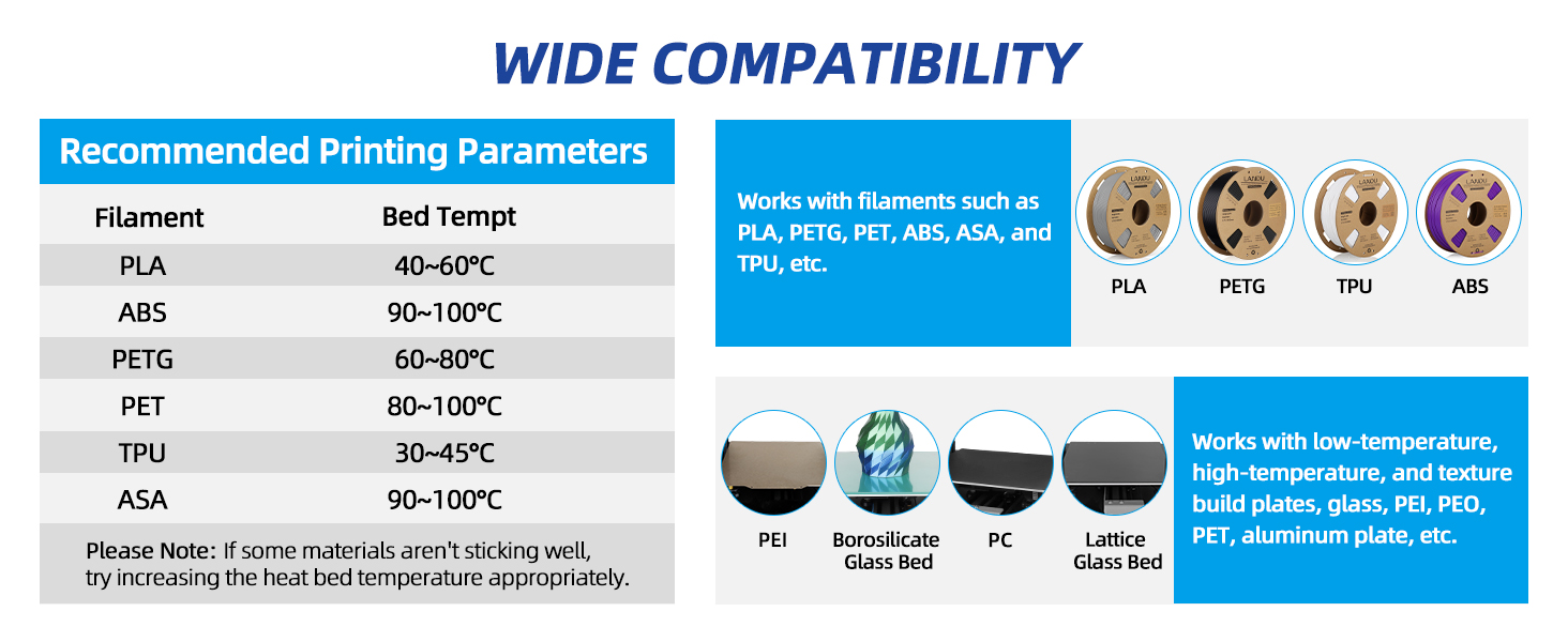 LANDU 3D Printing Adhesive, 3D Printer Build Plate Bed Adhesive Glue Reduces Warping for ABS, ASA, PLA, and PETG Filament Suitable for Various 3D Printing Beds, 3D Glue for 3D Printing - 150ml 19 LANDU 3D Printing Adhesive, 3D Printer Build Plate Bed Adhesive Glue