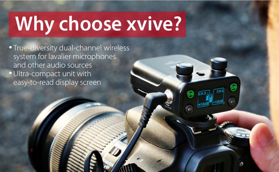 Amazon.com: Xvive U5T2 Wireless Lavalier Microphone System