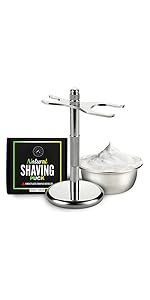 Safety Razor & Brush Stand Kit