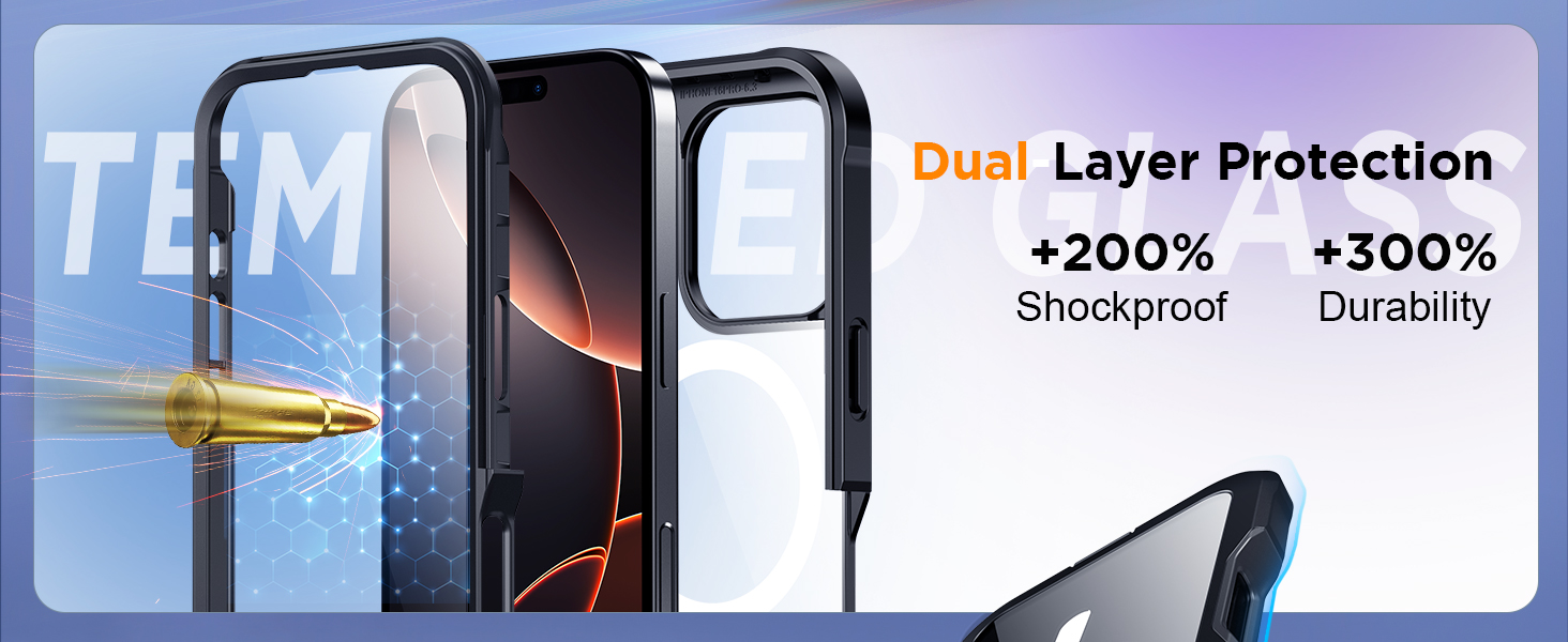 iPhone 16 Pro Max Case with Screen Protector