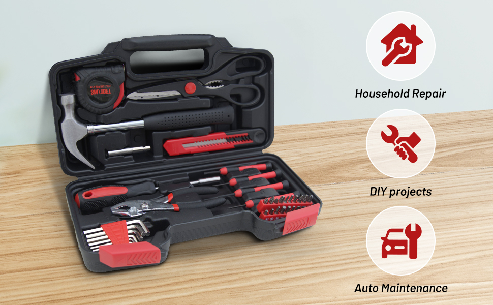 Hantinstom 39-Piece Household Tools Kit Essential Home