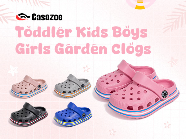 Amazon.com | Casazoe Toddler Cute Garden Clogs Boys Girls