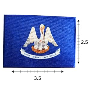 Louisiana Flag Patch Dimensions – Compact and Versatile Design