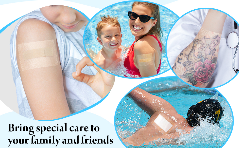 60 Pieces Shower Waterproof Patch Transparent Stretch