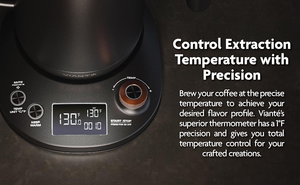 control extraction temperature with 1°F precision