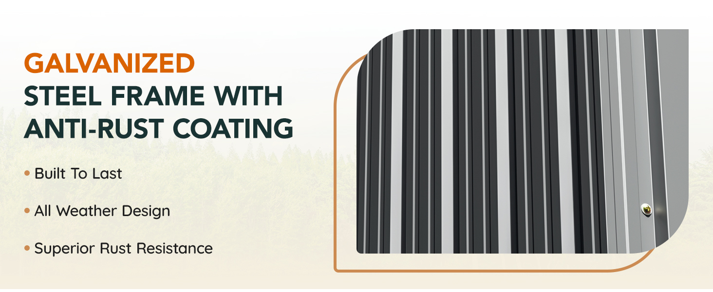 5*3 FT Metal Outdoor Storage Shed