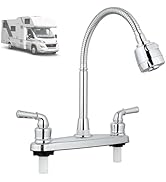Cinwiny RV Kitchen Sink Faucet Deck Mounted 8 Inch Camper Kitchen Faucets with 360° Swivel Spout ...