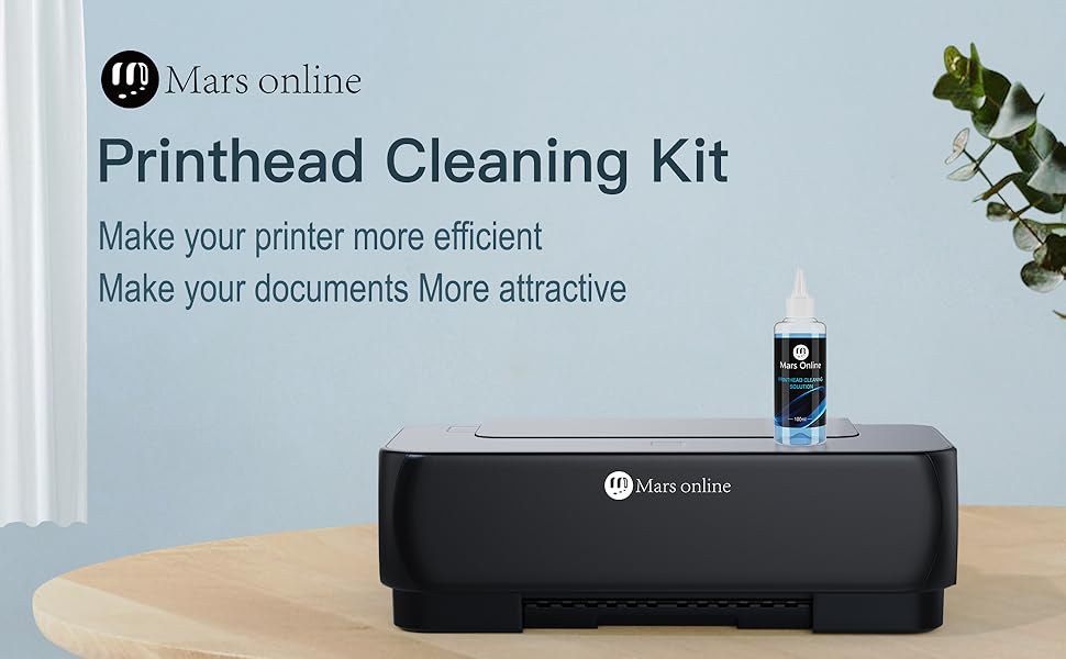 Printhead Cleaning Kit Mars Online Inkjet Printer Head Cleaner Compatible for HP