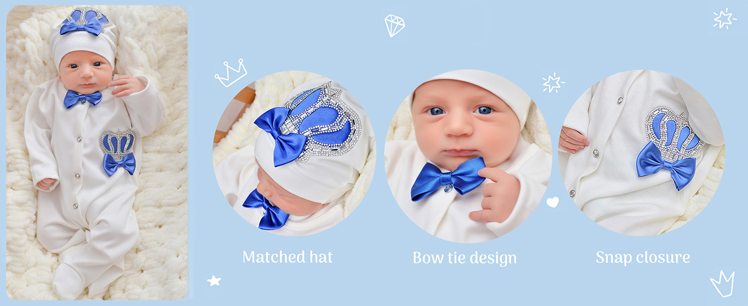 baby boy newborn photoshoot outfits, royal blue bow tie, newborn boy coming home outfit,baby bow tie