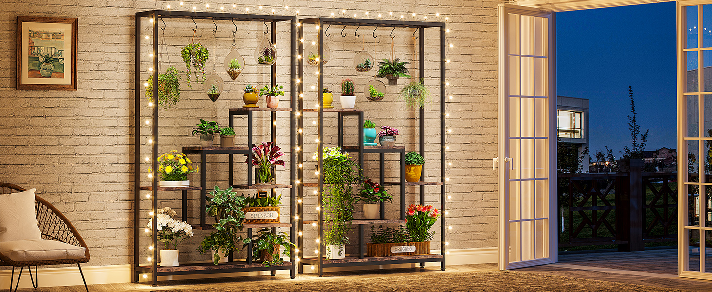 Tribesigns 5-Tier Tall Indoor Plant Stand, 70.9 inches Large Metal Plant Shelf
