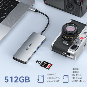 USB C Hub, Docking Station, GIISSMO 9-in-1 USB-C Triple Display Docking Station TF/SD Card Reader