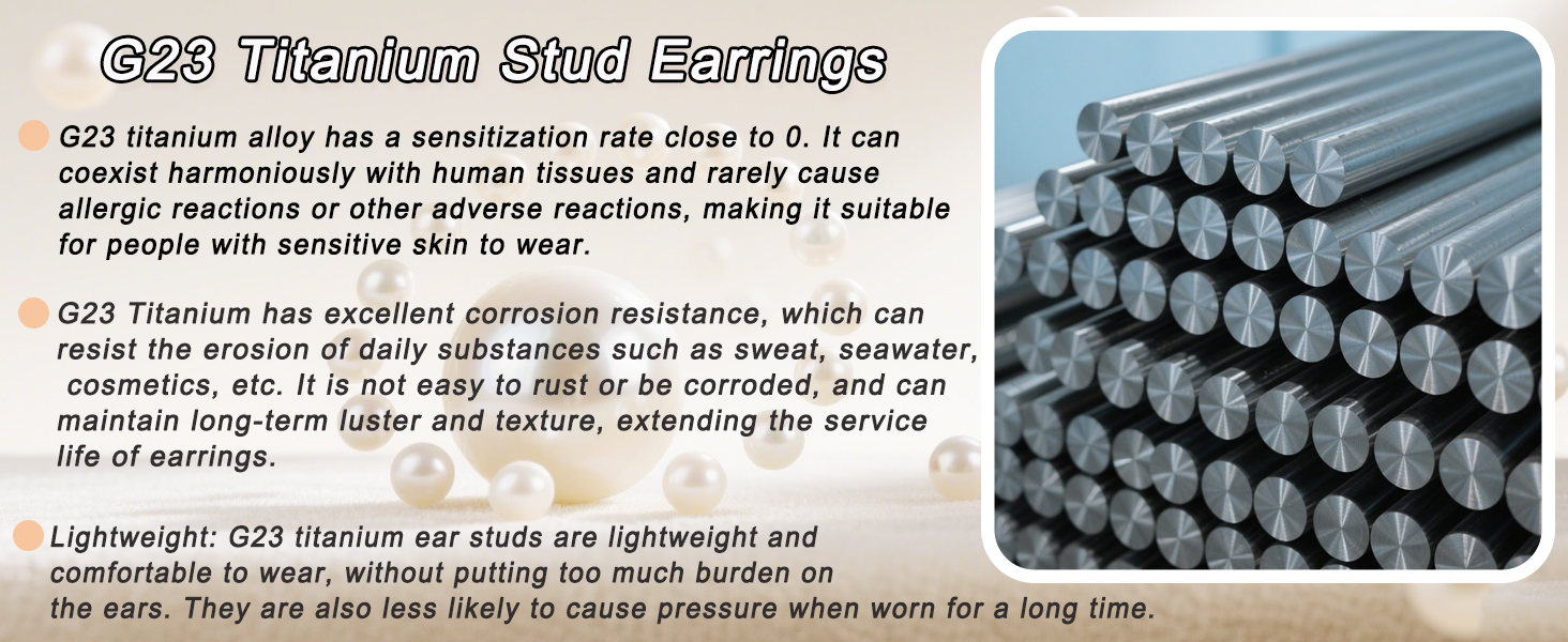 titanium pearl earrings