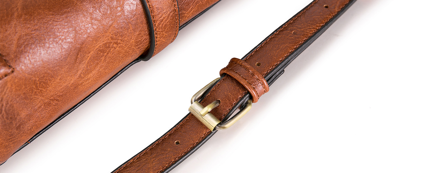 Sangle réglable et quincaillerie ton bronze