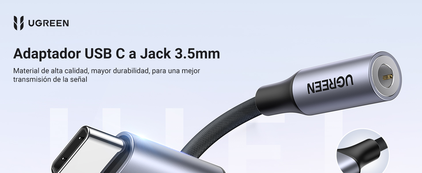 Adaptador USB C a Jack 3.5 mm