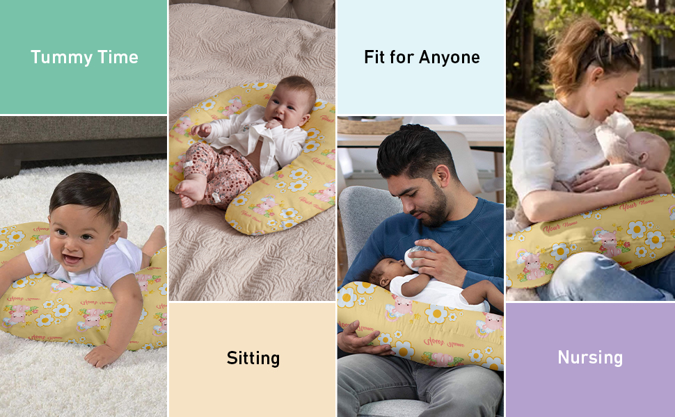 Dyoart Baby Nursing Pillow Cover,Personalized Name Soft