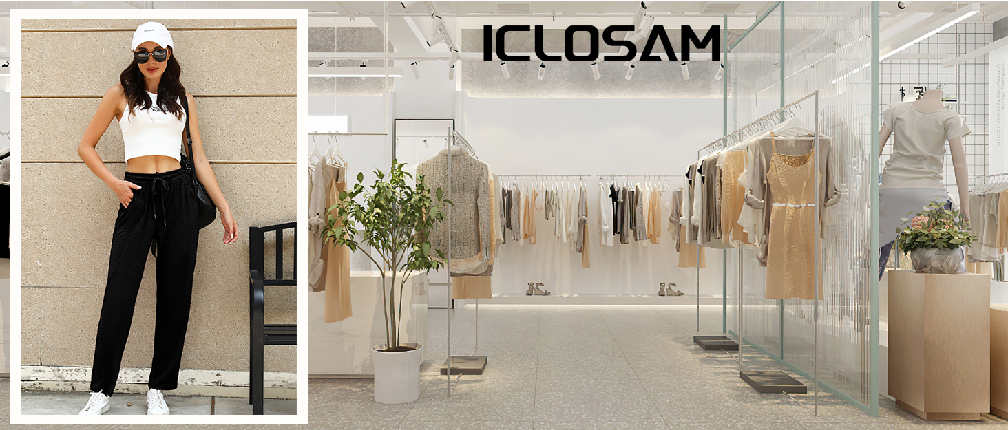 iClosam Women's Joggers Tracksuit Bottoms Cotton Sweatpants Lounge Pants with Pockets 10 cotton joggers women