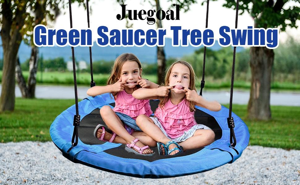 Juegoal Saucer Tree Swing for Kids Adults, 40 Inch Large