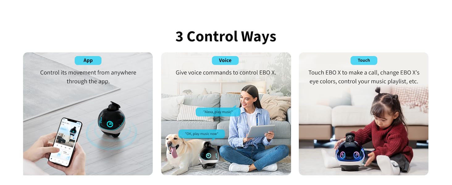 Enabot EBO X Home Robot with GPT Harman AudioEFX Speaker