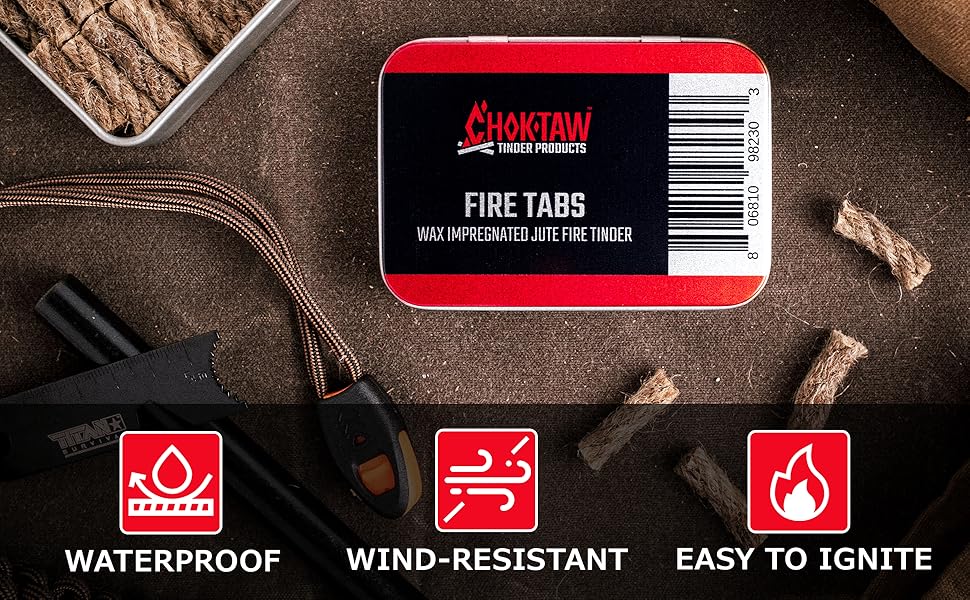 This fast fire stick fire starter is waterproof, wind-resistant, and easy to ignite