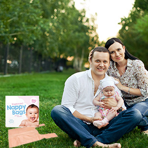 fragranced nappy bags with tie handle