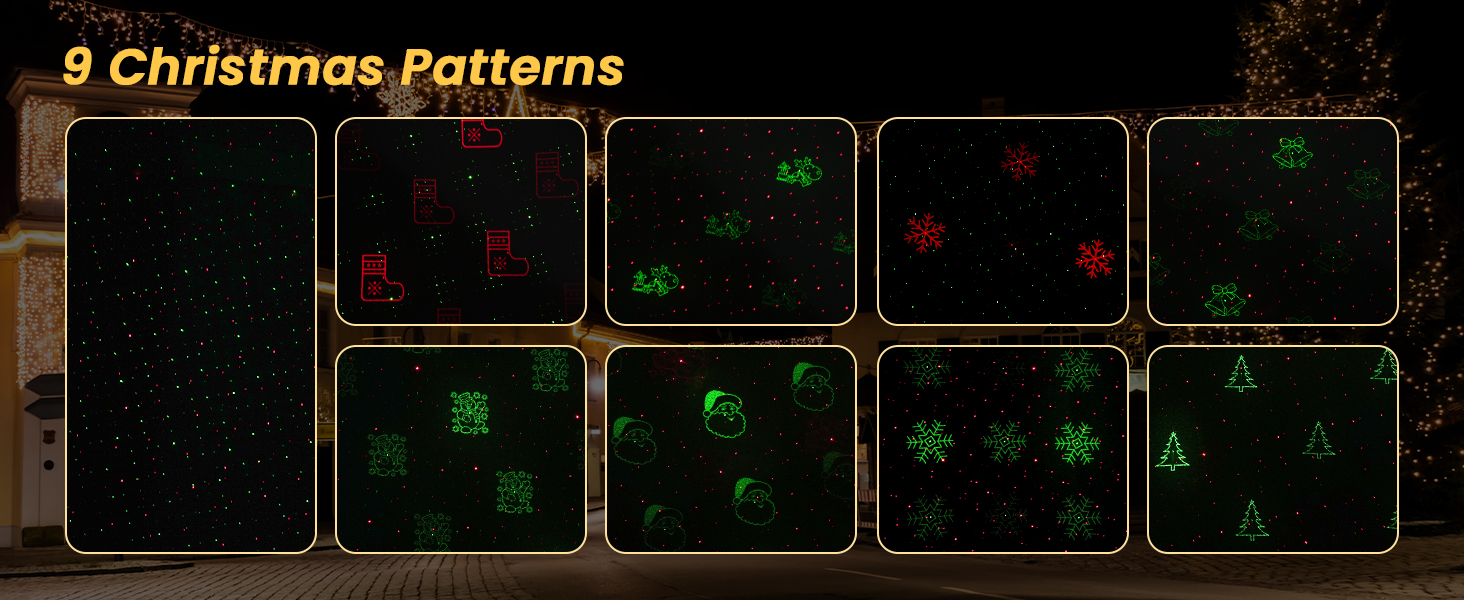 Enjoyedled Christmas Projector Lights Outdoor Red and