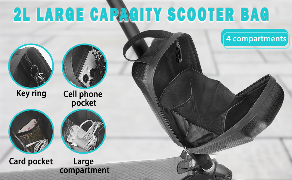 Vitalismo Electric Scooter Bag Scooter Accessories for Adults Kick