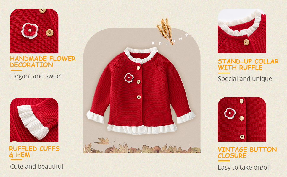 Simplee kids Baby Girls' Fall Winter Cardigan Sweaters 