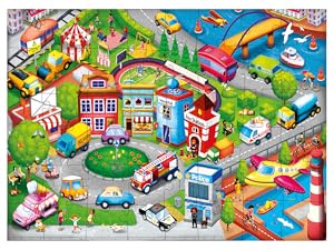 QUOKKA Learning Jigsaw Puzzles for Kids 4-6 Years Old 4X48 Puzzles Polar, Africa, City, Farm