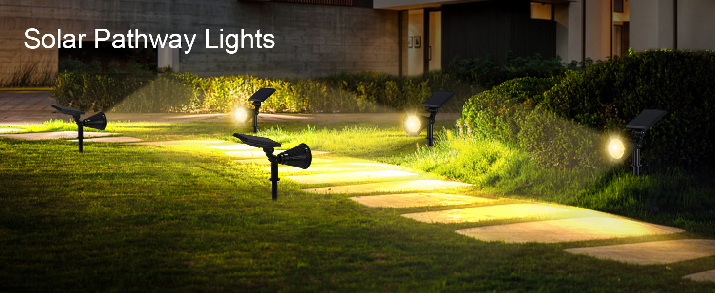 solar landscape spotlights warm white